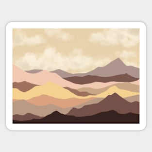 Dusty mountains Sticker